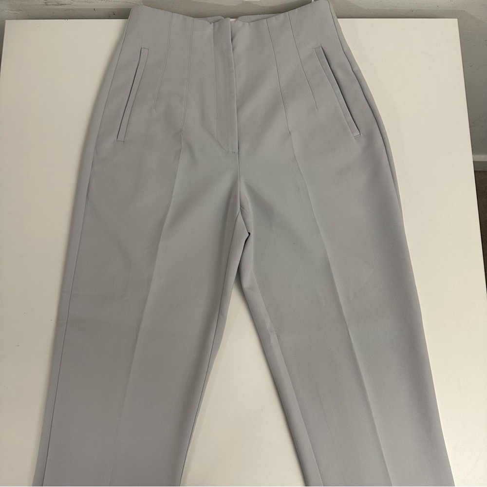 Zara high waisted Light Gray Trousers